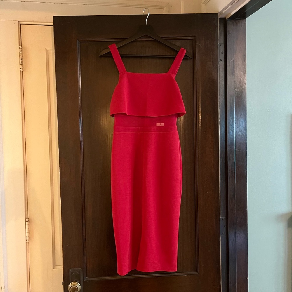 BCBG Red illusion two piece